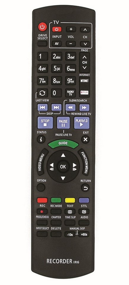 Alltro Ersatz Fernbedienung Panasonic DMR-UBS90EGK DMR-XS385EG DMR-XS385EGK Fernbedienung von Alltro