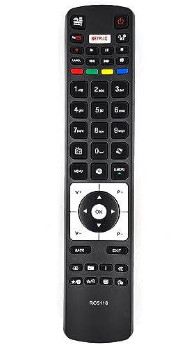 Ersatz Fernbedienung passend für Telefunken Smart TV DVD | RC5118 | RC-5118 | Netflix & YouTube | Fernseher Ersatz Fernbedienung passend für Telefunken Smart TV DVD | RC5118 | RC-5118 | Netflix & YouTube | Fernseher von Alltro