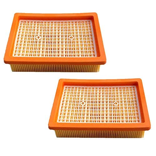 2x HEPA Filter für Kärcher MV4 MV5 MV6 WD4 WD5 WD6 Staubsauger Flachfalten Filter Ersetzt 2.863-005.0/28630050 von Allymoto