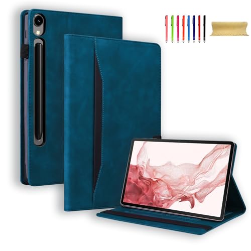 Allytechgroup Flip Case für Samsung Galaxy Tab S10 FE+ Plus 13.1 Zoll 5G 2025 SM-X620 X626B, Premium PU Leder Ständer Gummiband Fronttasche Schutzhülle Tablet Cover, Blau Allytechgroup Flip Case für Samsung Galaxy Tab S10 FE+ Plus 13.1 Zoll 5G 2025 SM-X620 X626B, Premium PU Leder Ständer Gummiband Fronttasche Schutzhülle Tablet Cover, Blau von Allytechgroup