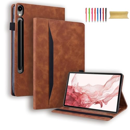 Allytechgroup Flip Case für Samsung Galaxy Tab S10 FE+ Plus 13.1 Zoll 5G 2025 SM-X620 X626B, Premium PU Leder Ständer Gummiband Fronttasche Schutzhülle Tablet Cover, Braun Allytechgroup Flip Case für Samsung Galaxy Tab S10 FE+ Plus 13.1 Zoll 5G 2025 SM-X620 X626B, Premium PU Leder Ständer Gummiband Fronttasche Schutzhülle Tablet Cover, Braun von Allytechgroup