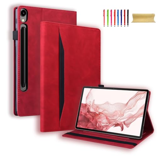 Allytechgroup Flip Case für Samsung Galaxy Tab S10 FE+ Plus 13.1 Zoll 5G 2025 SM-X620 X626B, Premium PU Leder Ständer Gummiband Fronttasche Schutzhülle Tablet Cover Rot Allytechgroup Flip Case für Samsung Galaxy Tab S10 FE+ Plus 13.1 Zoll 5G 2025 SM-X620 X626B, Premium PU Leder Ständer Gummiband Fronttasche Schutzhülle Tablet Cover Rot von Allytechgroup