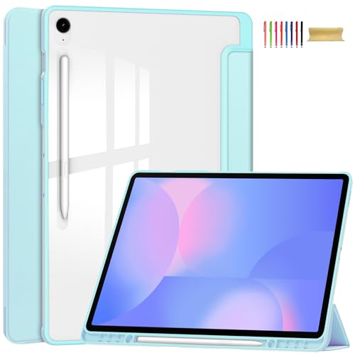 Allytechgroup Schutzhülle für Samsung Galaxy Tab S10 FE+ Plus 13,1 Zoll 2025, PU-Leder, Auto Sleep Wake Trifold Ständer mit transparenter Rückabdeckung, stoßfeste Tablet-Hülle mit S-Stifthalter Allytechgroup Schutzhülle für Samsung Galaxy Tab S10 FE+ Plus 13,1 Zoll 2025, PU-Leder, Auto Sleep Wake Trifold Ständer mit transparenter Rückabdeckung, stoßfeste Tablet-Hülle mit S-Stifthalter von Allytechgroup