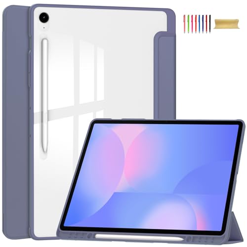Allytechgroup Schutzhülle für Samsung Galaxy Tab S10 FE+ Plus 13,1 Zoll 2025, PU-Leder, Auto Sleep Wake Trifold Ständer mit transparenter Rückabdeckung, stoßfeste Tablet-Hülle mit S-Stifthalter Allytechgroup Schutzhülle für Samsung Galaxy Tab S10 FE+ Plus 13,1 Zoll 2025, PU-Leder, Auto Sleep Wake Trifold Ständer mit transparenter Rückabdeckung, stoßfeste Tablet-Hülle mit S-Stifthalter von Allytechgroup