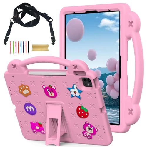 Niedliche Kinder-Schutzhülle für Apple iPad Air 13 Zoll / iPad Pro 13 2024 / iPad Pro 12.9 2022/2021/2020/2018, DIY-Figuren-Design, Ständer, EVA, leichter Griff mit Schultergurt, stoßfeste Abdeckung, Niedliche Kinder-Schutzhülle für Apple iPad Air 13 Zoll / iPad Pro 13 2024 / iPad Pro 12.9 2022/2021/2020/2018, DIY-Figuren-Design, Ständer, EVA, leichter Griff mit Schultergurt, stoßfeste Abdeckung, von Allytechgroup