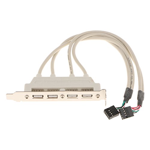 Almencla Dual 10 Pin Mainboard Header Auf 4 Port USB 2.0 Slotblech Slot Bracket Kabel Almencla Dual 10 Pin Mainboard Header Auf 4 Port USB 2.0 Slotblech Slot Bracket Kabel von Almencla