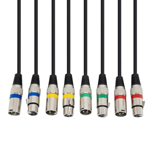 Alnemy XLR Kabel Mikrofonkabel,RVPE Audio-Mikrofonkabel,16 * 0.15BS,für Bühnenbeleuchtung Kommunikationskabel DMX Signal,Phantomspeisung, Aufnahmegeräte (4, 3m) von Alnemy