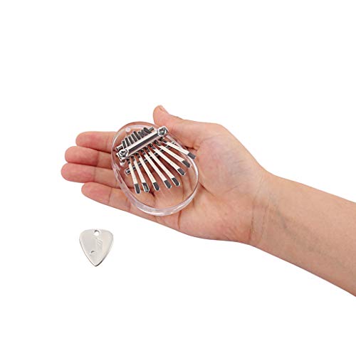 Alnicov 8 Key Kalimba Thumb Piano,Mini Transparent Acrylic Finger Piano Musical Instrument Suitable for Beginners Kids Adult Professional von Alnicov