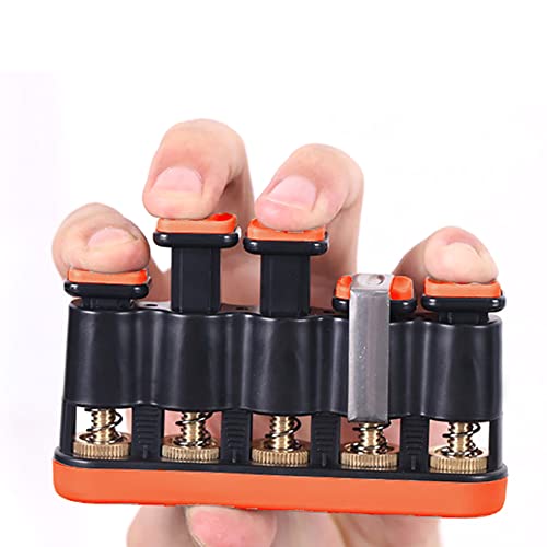 Alnicov Finger Strengthener, Guitar Beginner Exercier, Griffkrafttrainer für Gitarre, Klavier, Trigger Finger Training (Orange) von Alnicov