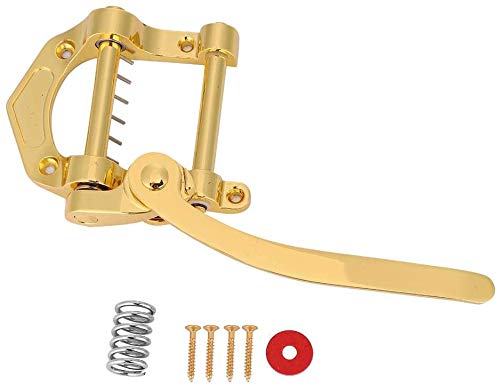 Alnicov Gitarren-Tremolo-Einheit Vibrato Bridge, Vibrato Saitenhalter Tremolo für Tele, SG, LP, ETC E-Gitarren Gold von Alnicov