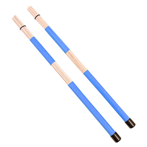 Alnicov Jazz Drumsticks,1 Paar Bambus Drumsticks,Tragbarer Solid Construction Drum Mallet für Jazz Folk Music (Blau) von Alnicov