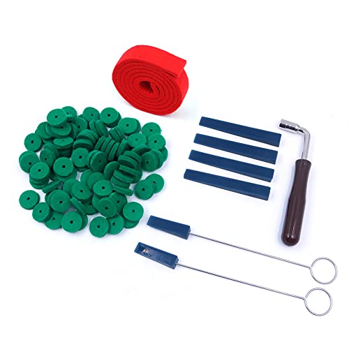 Alnicov Piano Tuning Kit,Piano Tuner Tools inklusive Filz-Tonschlüssel Gummi-Stummsticks, perfektes Piano DIY Befestigungsset von Alnicov
