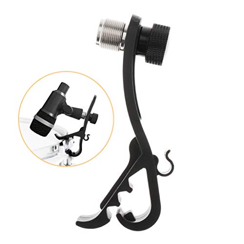 Alnicov Schwarze Trommel Mikrofon Stoßfeste Klemme Metall Bewegliche Halterung Kit Harte Nut Zahnrad Universal Mikrofon Clip Einstellbar Alnicov Schwarze Trommel Mikrofon Stoßfeste Klemme Metall Bewegliche Halterung Kit Harte Nut Zahnrad Universal Mikrofon Clip Einstellbar von Alnicov