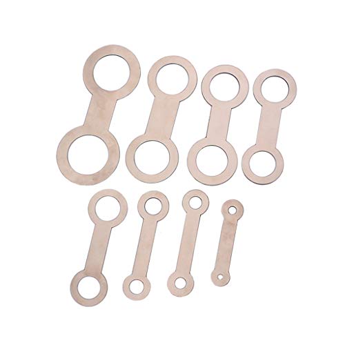 Alnicov Stainless Steel Saxophone Woodwind Instrument Leather Pads Repair Tools for Pad Iron Pack of 8 Silver von Alnicov