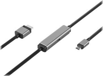 ALOGIC Ultra - Adapterkabel - USB-C, USB-C (nur Spannung) zu HDMI männlich - 2 m - abgeschirmt - Space-grau - USB-Stromversorgung (100 W), unterstützt 4K 60 Hz (4096 x 2160) (ULCHDPD02-SGR) von Alogic