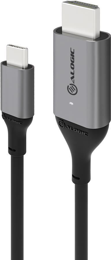 ALOGIC Ultra - Video- / Audiokabel - USB-C männlich zu HDMI männlich - 1,0m - abgeschirmt - Space-grau - 4K Unterstützung (ULCHD01-SGR) von Alogic