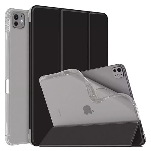 Alogy Hülle für iPad Pro 13" 2024 Smart Cover Automatik Weck/Sleeping Book Cover Stifthalter Transparent Rückseite Slim Case mit Ständer für iPad Pro 11 Farblos Schwarz Alogy Hülle für iPad Pro 13" 2024 Smart Cover Automatik Weck/Sleeping Book Cover Stifthalter Transparent Rückseite Slim Case mit Ständer für iPad Pro 11 Farblos Schwarz von Alogy