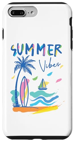 Bunte Summer Vibes Surfbrett Palme und Segelboot Kunst Hülle für iPhone 7 Plus/8 Plus Bunte Summer Vibes Surfbrett Palme und Segelboot Kunst Hülle für iPhone 7 Plus/8 Plus von Aloha Hawaii Hawaiian Island Vacation Beach Lover