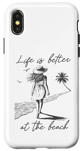 Das Leben ist besser am Strand Retro-Frauen-Küstenurlaub Hülle für iPhone X/XS von Aloha Hawaii Hawaiian Island Vacation Beach Lover