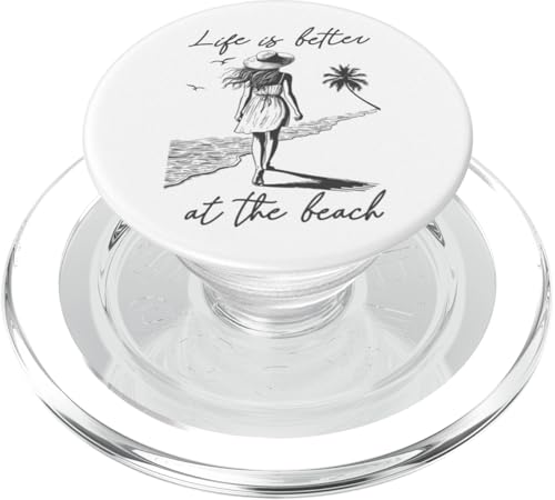 Das Leben ist besser am Strand Retro-Frauen-Küstenurlaub PopSockets PopGrip für MagSafe Das Leben ist besser am Strand Retro-Frauen-Küstenurlaub PopSockets PopGrip für MagSafe von Aloha Hawaii Hawaiian Island Vacation Beach Lover