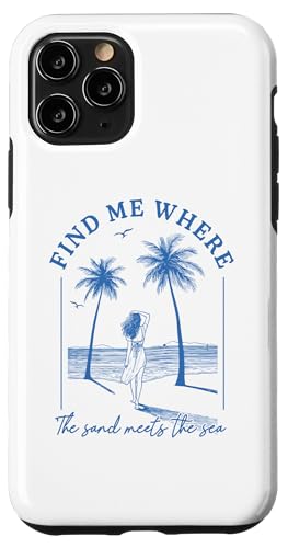 Finde mich, wo der Sand auf das Meer trifft Beach Palms Girl Ocean Hülle für iPhone 11 Pro von Aloha Hawaii Hawaiian Island Vacation Beach Lover
