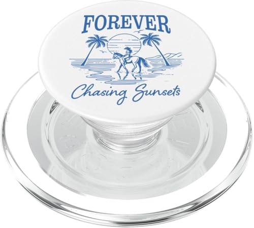 Forever Chasing Sunsets Cowgirl Reiten Strand Sonnenuntergang PopSockets PopGrip für MagSafe von Aloha Hawaii Hawaiian Island Vacation Beach Lover