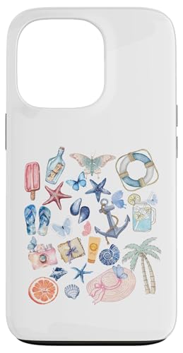 Niedlicher Küsten-Sommer-Ästhetischer Anker Palme Schmetterlinge Strand Hülle für iPhone 13 Pro von Aloha Hawaii Hawaiian Island Vacation Beach Lover