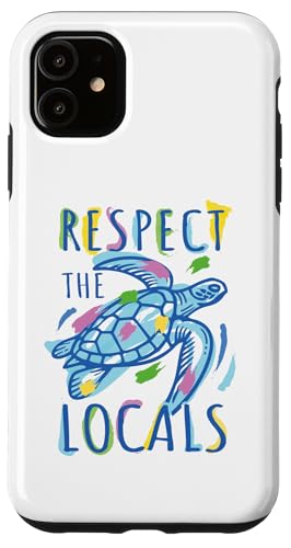 Respect Marine Life Meeresschildkröte Ozean Küste Natur Strand Hülle für iPhone 11 von Aloha Hawaii Hawaiian Island Vacation Beach Lover