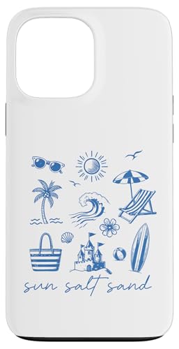 Sonnensalz Sand Retro Sommer Wellen Surfbrett Palme Strand Hülle für iPhone 13 Pro Max von Aloha Hawaii Hawaiian Island Vacation Beach Lover