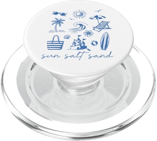 Sonnensalz Sand Retro Sommer Wellen Surfbrett Palme Strand PopSockets PopGrip für MagSafe von Aloha Hawaii Hawaiian Island Vacation Beach Lover