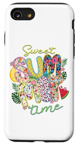 Sweet Summertime Floral Leopard Wassermelone Spaß Urlaub Niedlich Hülle für iPhone SE (2020) / 7 / 8 von Aloha Hawaii Hawaiian Island Vacation Beach Lover