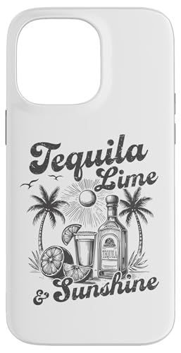 Tequila Lime & Sunshine Retro Beach Bar Trinkparty Vibes Hülle für iPhone 14 Pro Max von Aloha Hawaii Hawaiian Island Vacation Beach Lover