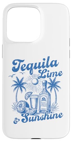 Tequila Lime & Sunshine Retro Beach Bar Trinkparty Vibes Hülle für iPhone 15 Pro Max von Aloha Hawaii Hawaiian Island Vacation Beach Lover