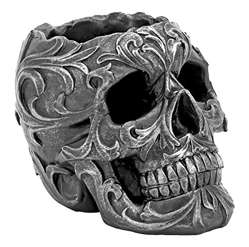 AlohaLake Gothic Punk Vintage Totenkopf Stifthalter in Schwarz AlohaLake Gothic Punk Vintage Totenkopf Stifthalter in Schwarz von AlohaLake