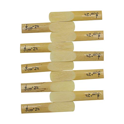 10 Stücke Sax Reed Alto bE Saxophon Lade Bamboo 2-1/2 Blätter Stärke 2,5 für Saxophon Ersatzblatt von Alomejor