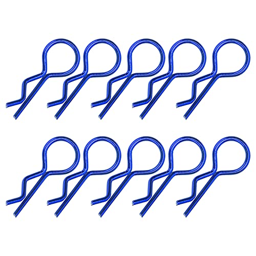 10pcs Metall RC Shell Clips Pins für 1/5 1/6 /8/10 RC -Auto, Leicht und Einfach zu Installieren (BLUE) von Alomejor
