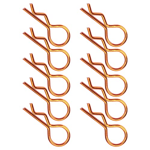 10pcs Metall RC Shell Clips Pins für 1/5 1/6 /8/10 RC -Auto, Leicht und Einfach zu Installieren (Kupfer) von Alomejor