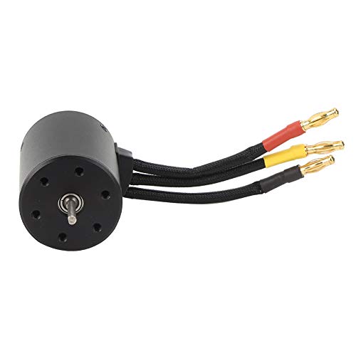 3650 Bürstenloser High Drehmoment RC -Auto Motor für HSP 1/8 1/10, Effiziente Energieumwandlung für Rennliebhaber, Schwarz (3100KV) von Alomejor