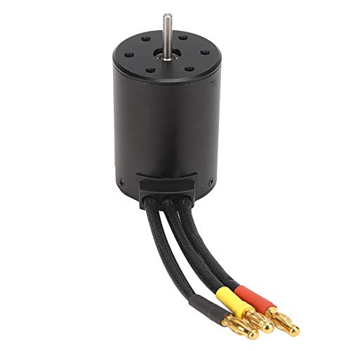 3650 Bürstenloser High Drehmoment RC -Auto Motor für HSP 1/8 1/10, Effiziente Energieumwandlung für Rennliebhaber, Schwarz (5200KV) von Alomejor