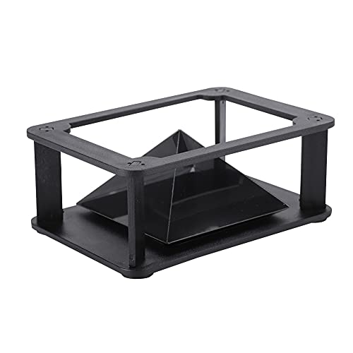 3D Holographic Projector Stand mit 4-Winkelprojektion, Einfach zu Bedienen, für Persönliche Unterhaltung, Schwarz (Standmodell) von Alomejor