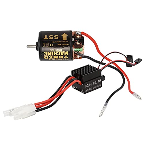 540 Pinselmotor 320 Ein Pinsel -ESC -Set für Ein RC Auto mit Hohem Drehmomentmotor mit Stabiler Leistung und Einer Langen Lebensdauer und Einem Großen Plastik Plastik Set Foot 1 1 (55T) von Alomejor