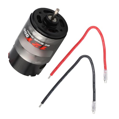 550 Präzision 21t Gebürstetem Motor für RC -Autoboot, Niedriger Rauschmotor mit Langer Lebensdauer, Metallmaterial RC Gebürstetem Motor (12T) von Alomejor