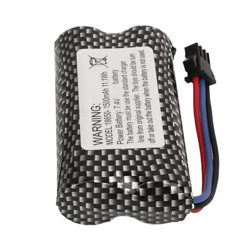 7,4 V 1500 MAh LiPo-Akku für RC-Car-Fernbedienungs-Crawler-Auto, Langlebig, mit SM 3P-Stecker Zum Austausch von Alomejor