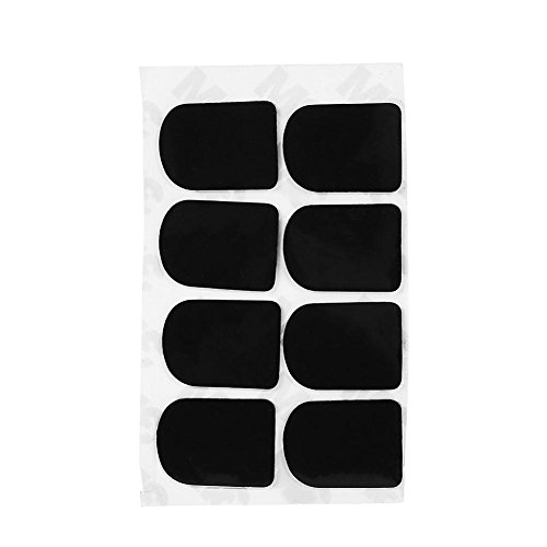 8 Stücke Saxophon Mundstück Patch Pad 0,3/0,5/0,8mm Mundstück Patches Pads Kissen für Klarinette und Alto Tenor Sopransaxophon(0.5mm Small Oval-Schwarz) von Alomejor