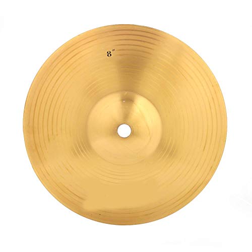 8 Zoll Trommel Crash Becken Professional Brass Jazz Drum Klassisch Becken Crash Musikinstrument Zubehör für Schlagzeug von Alomejor