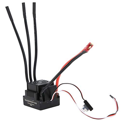 80A Wasserdichte Bürstenlose ESC Effizient für 1/8 RC -Auto Hohe Leistung für Enthusiasten Schwarz 1 X ESC X -Handbuch (T-Stecker) von Alomejor