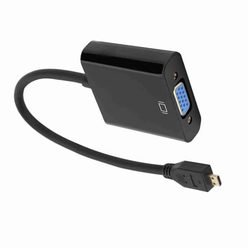 Alomejor Micro -zu VGA-Video-Wandleradapter für 4B, Hoher Wear-Widerstandskonverter mit Stabilem Getriebe, Geeignet für Büropräsentationen (#1) von Alomejor