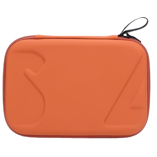 Alomejor Premium Matte Artificial Leder -Speichertasche für Osmo Mobile 7, Broker -Reise mit Mesh -Tasche mit Reißverschluss für den Außenbereich (ORANGE) von Alomejor