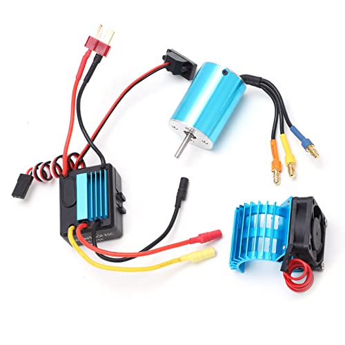 Alomejor RC Brushless Motor Set 2838 4500KV 4P Sensorless Brushless Motor mit 35A ESC Kühlkörper Combo Set RC -Automodellzubehör von Alomejor