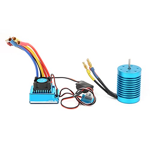 Alomejor RC Car 4370KV Brushless Motor mit 60A ESC Combo Set für 1/10 RC Car Upgrade Wasserdichter Motor RC -Automodellzubehör von Alomejor